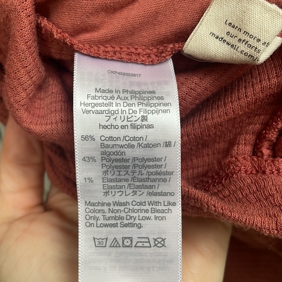 Madewell Waffle Knit Shacket in Terracotta - Picture 6 of 6